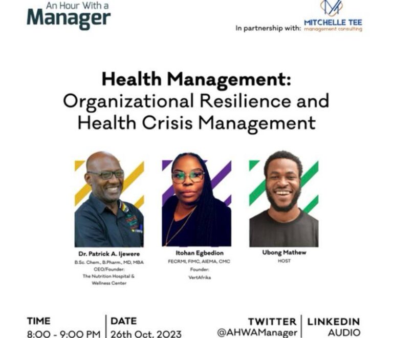 Health Management: Organizational Resilience and Health Crisis