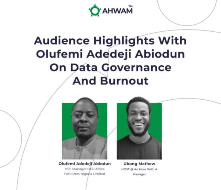 AUDIENCE HIGHLIGHT WITH OLUFEMI ON DATA GOVERNANCE AND BURNOUT